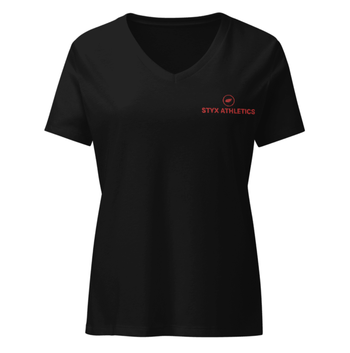 Women's Embroidered Styx Logo V-Neck T-Shirt